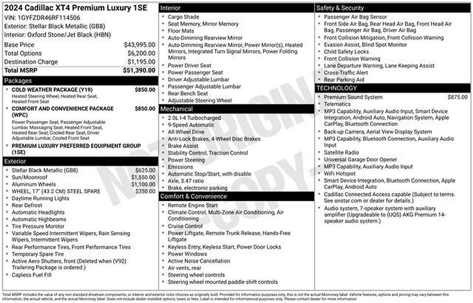 2024 Cadillac XT4 Premium Luxury