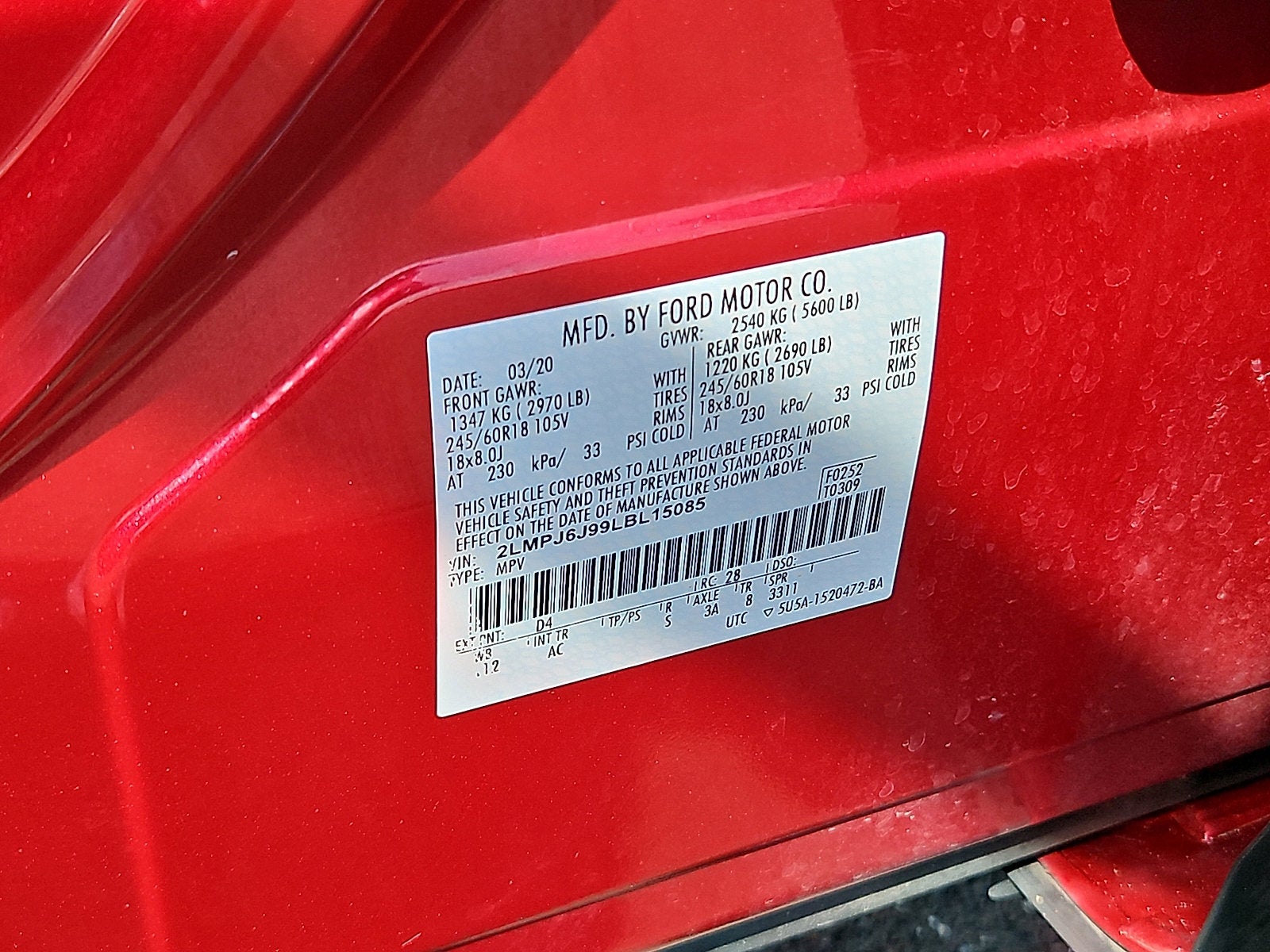 2020 Lincoln Nautilus Standard