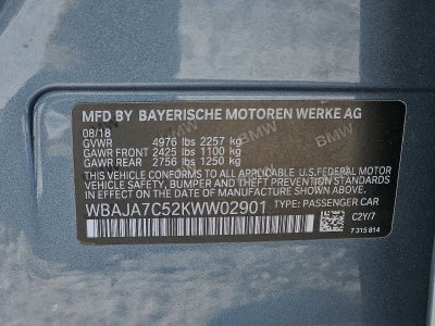 2019 BMW 5 Series 530i xDrive