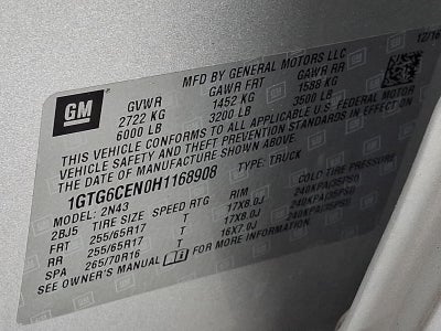 2017 GMC Canyon Crew Cab Short Box 4-Wheel Drive SLE