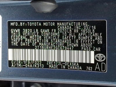 2016 Toyota Corolla 4dr Sdn CVT Auto S (SE)