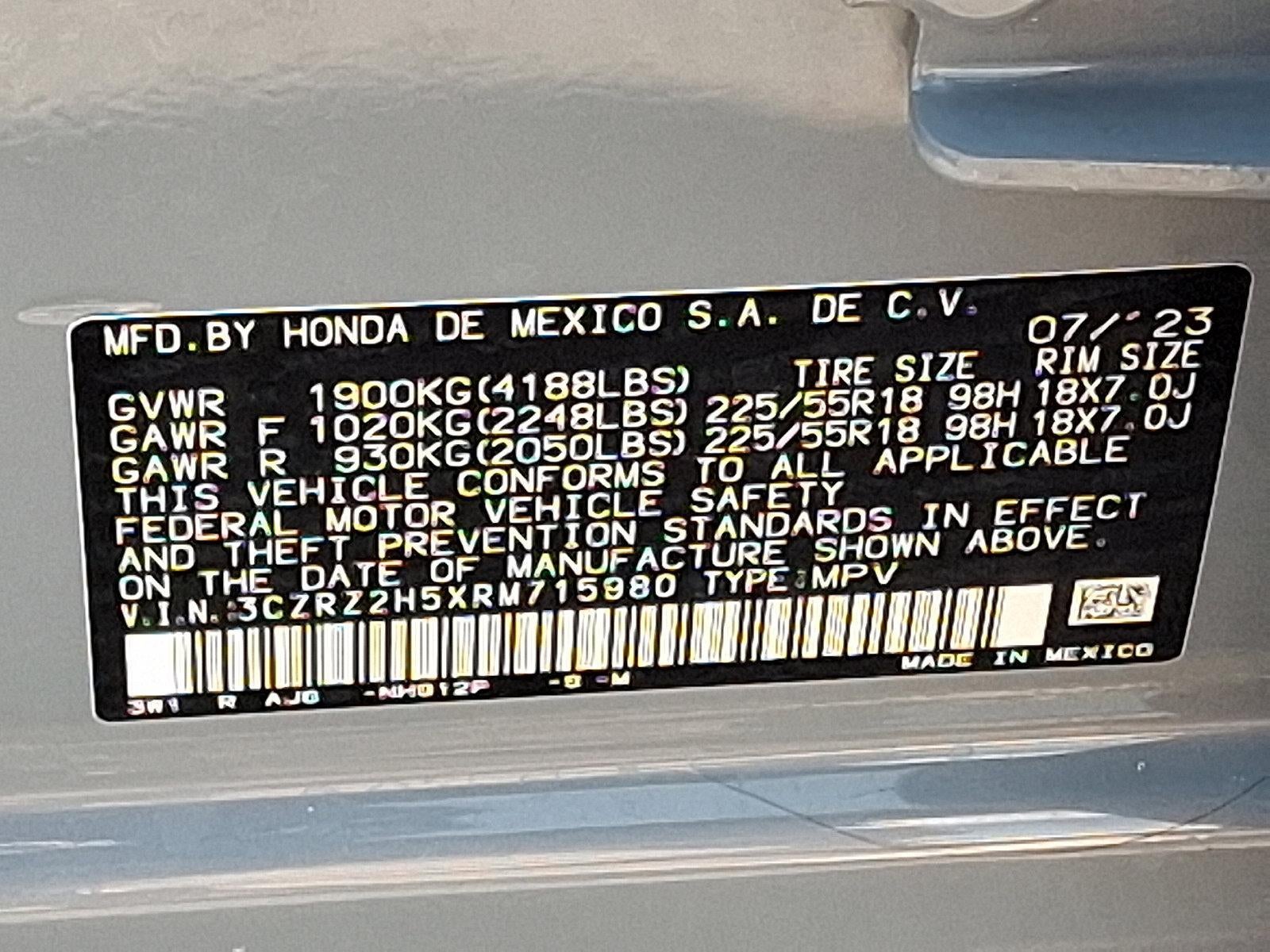2024 Honda HR-V Sport AWD CVT