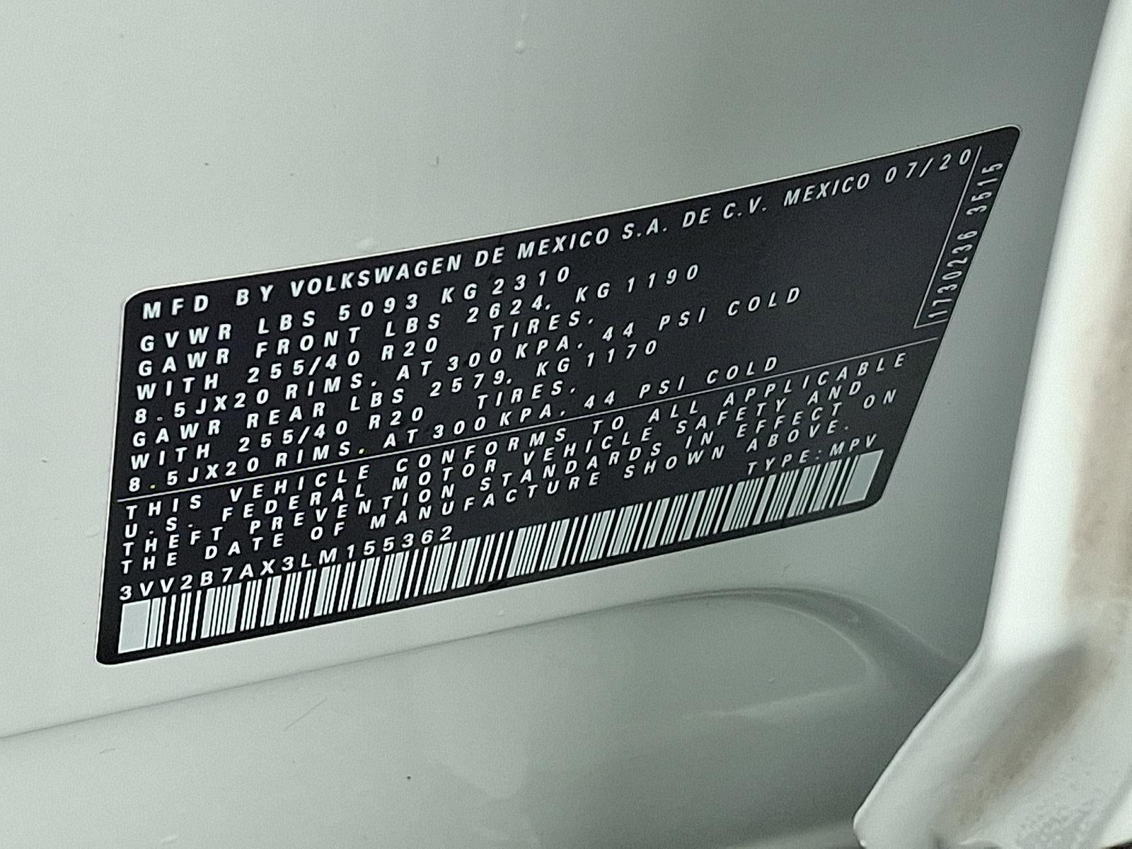2020 Volkswagen Tiguan 2.0T SE 4MOTION
