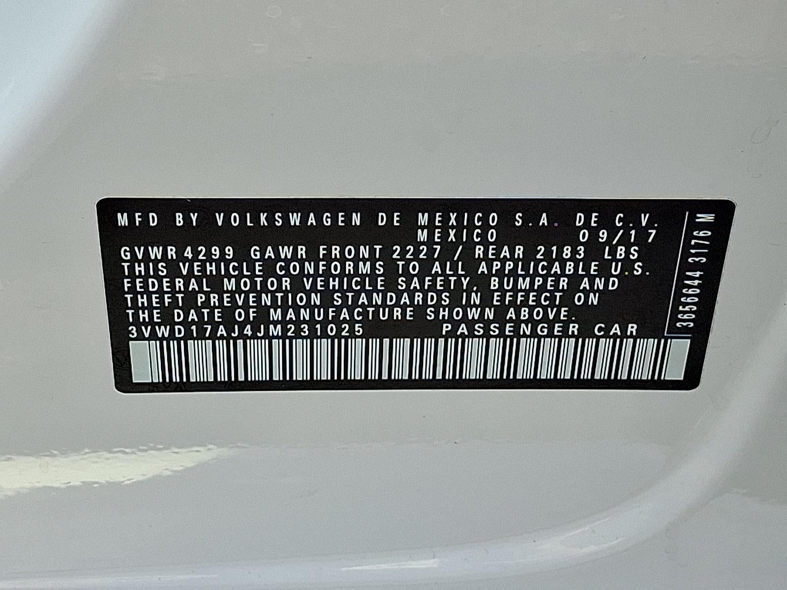 2018 Volkswagen Jetta 1.8T SE Sport Auto