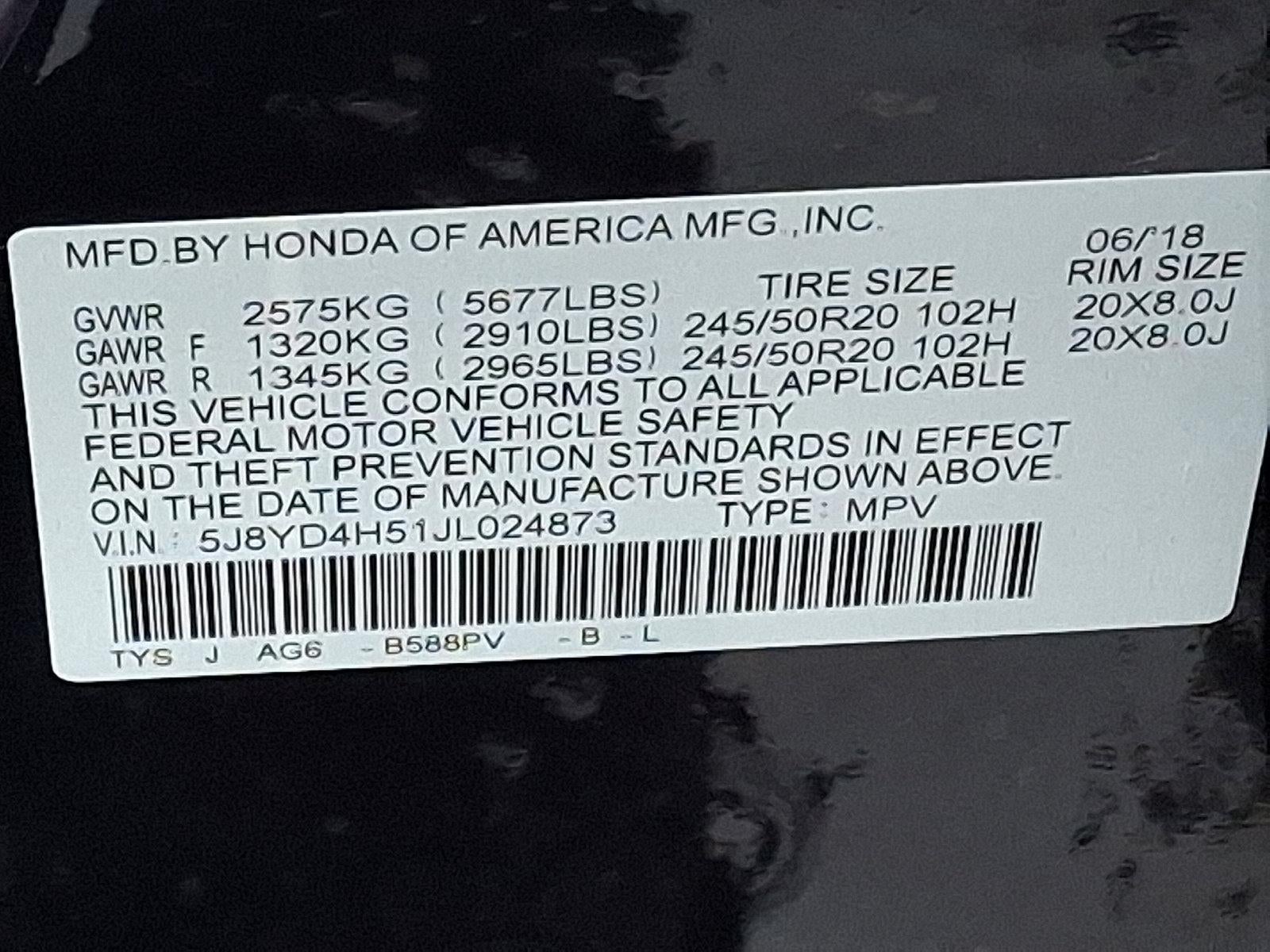 2018 Acura MDX SH-AWD w/Technology Pkg