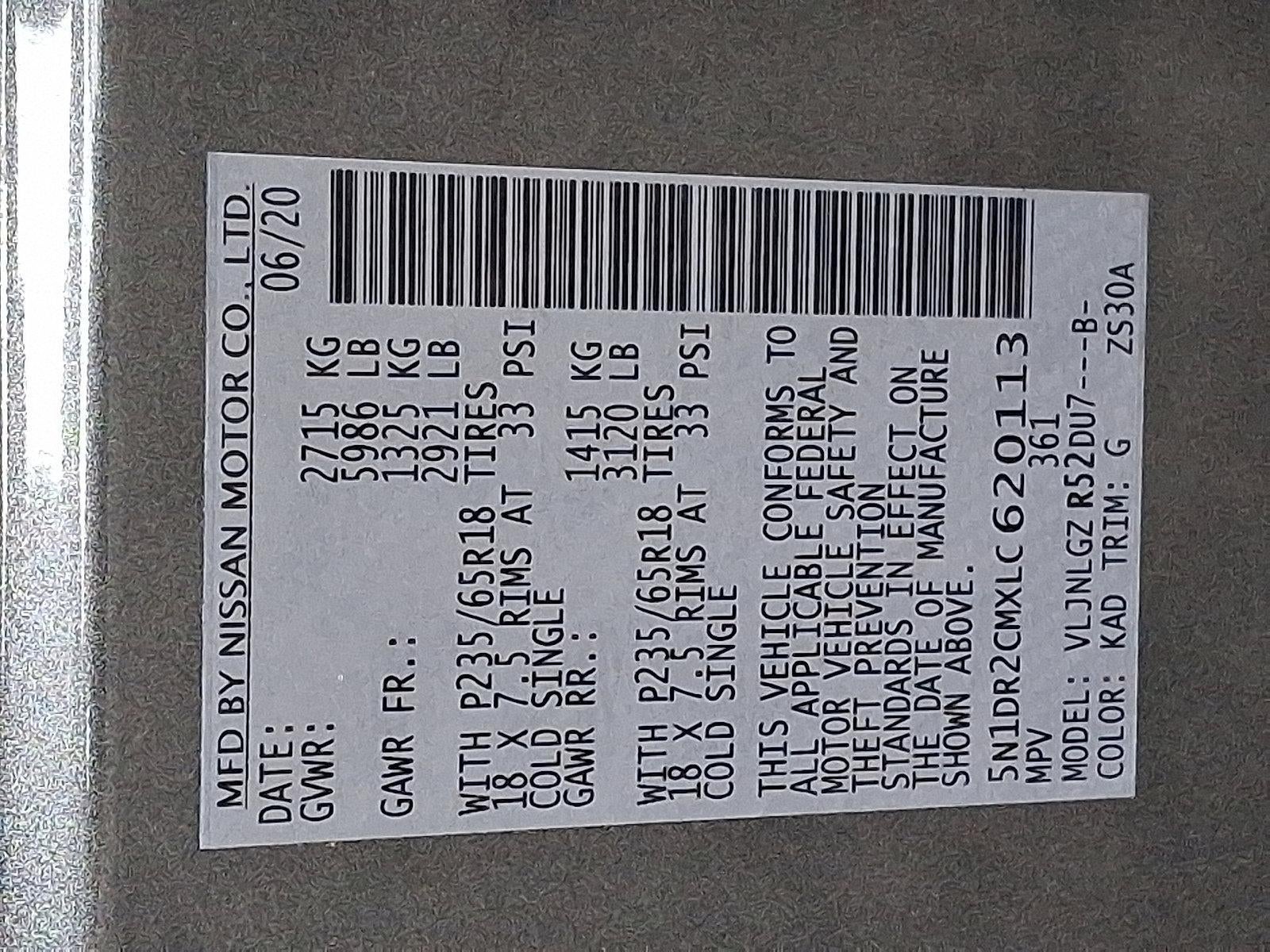 2020 Nissan Pathfinder 4x4 SL