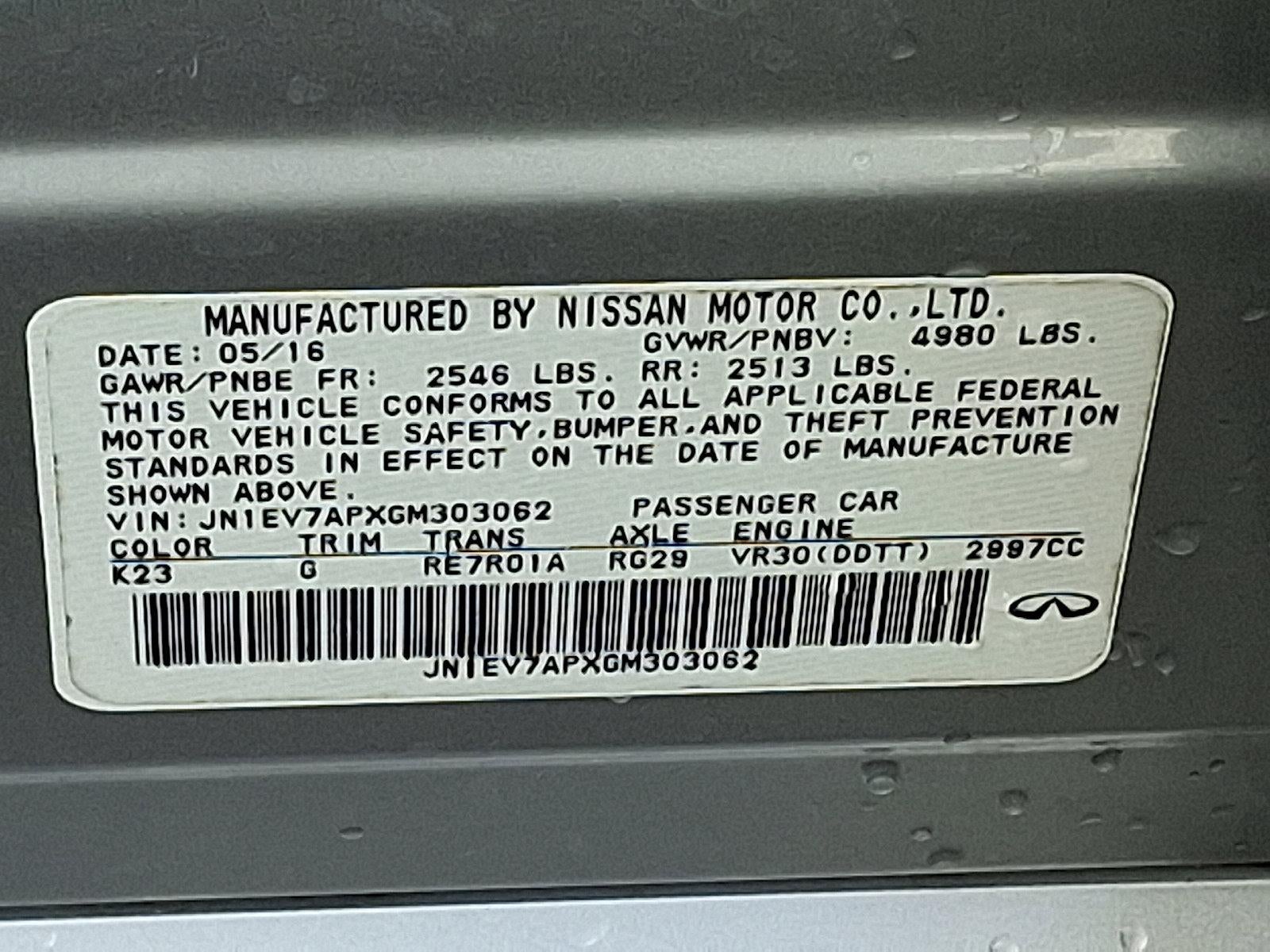 2016 INFINITI Q50 3.0t Premium