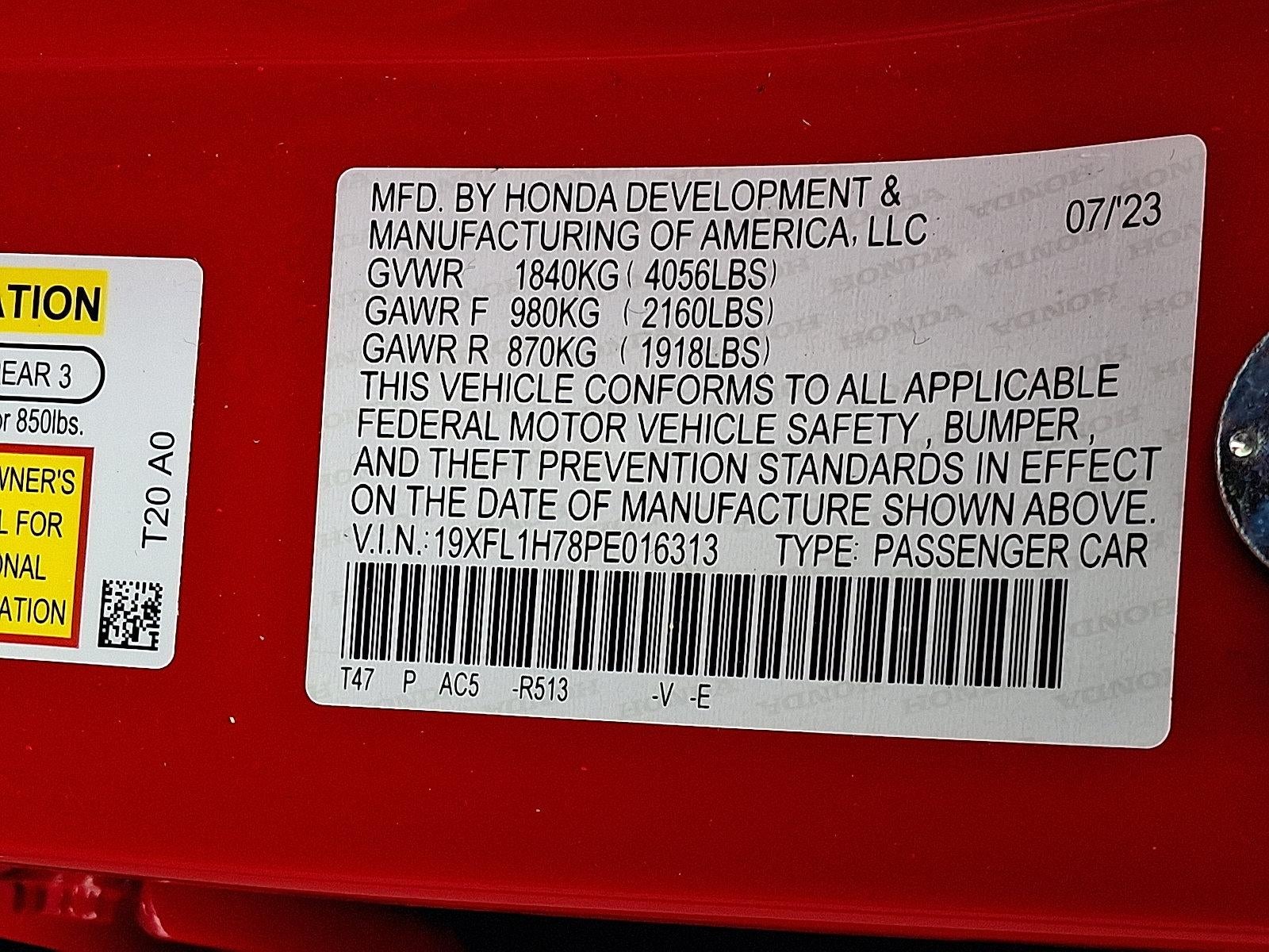 2023 Honda Civic Hatchback EX-L CVT