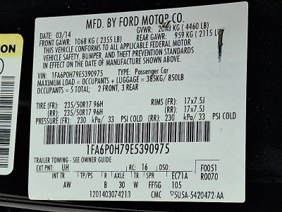 2014 Ford Fusion 4dr Sdn SE FWD