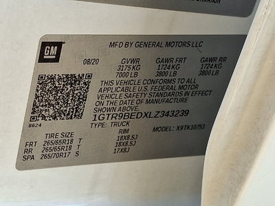 2020 GMC Sierra 1500 SLE
