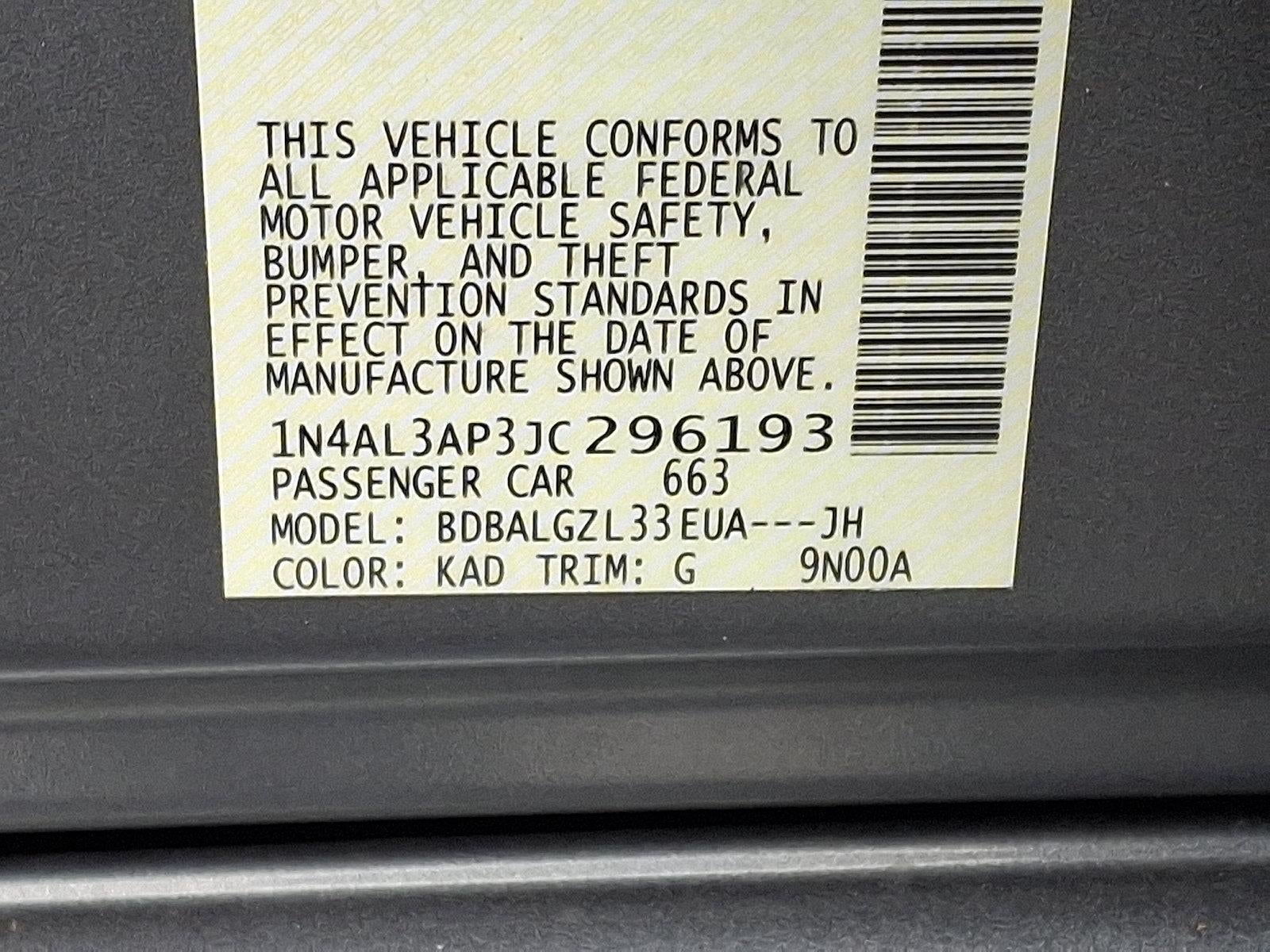 2018 Nissan Altima 2.5 S Sedan