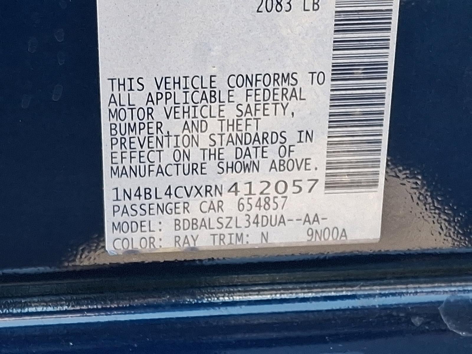 2024 Nissan Altima 2.5 SR Sedan