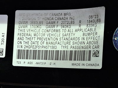 2023 Honda Civic Sedan Sport CVT