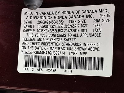 2016 Honda CR-V SE