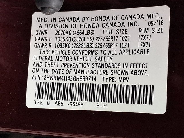 2016 Honda CR-V SE