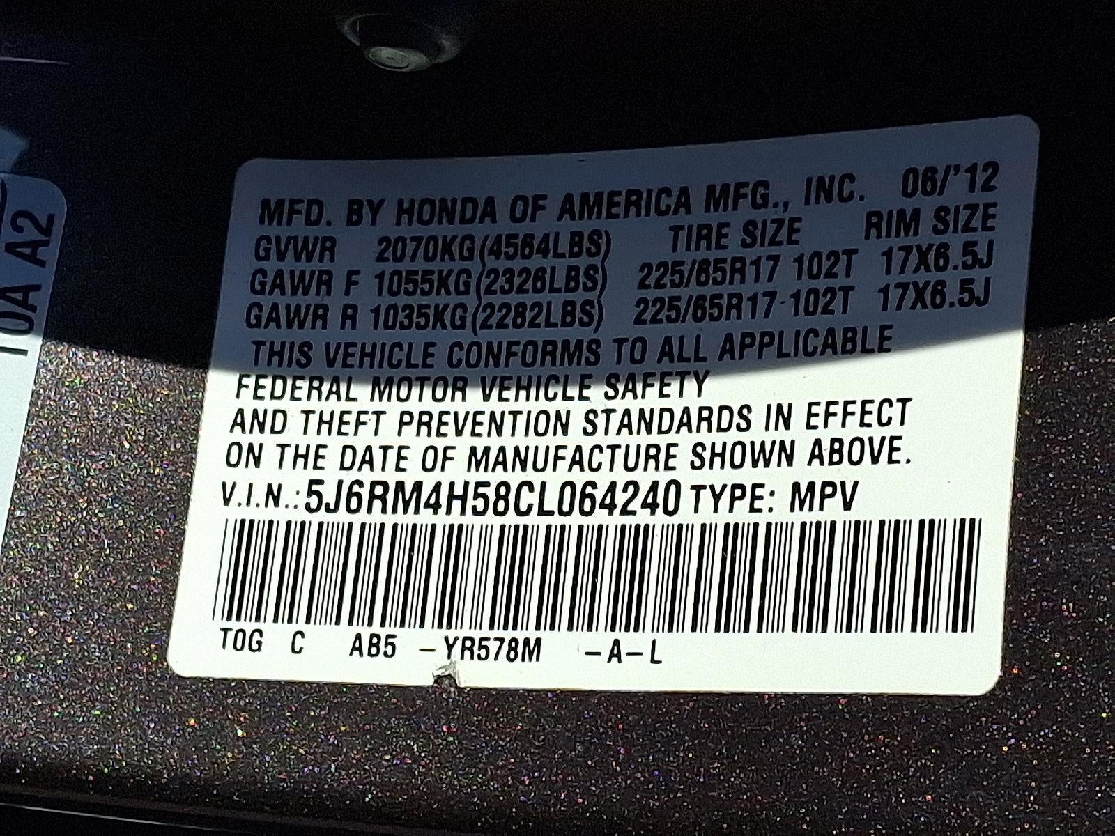 2012 Honda CR-V EX AWD