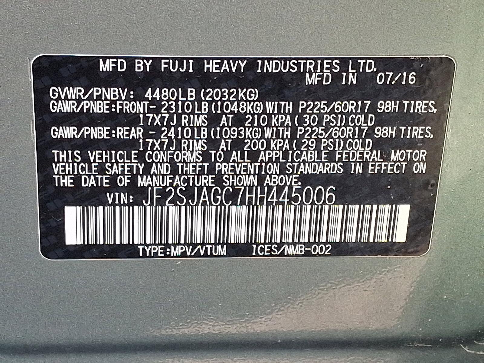 2017 Subaru Forester 2.5i Premium CVT
