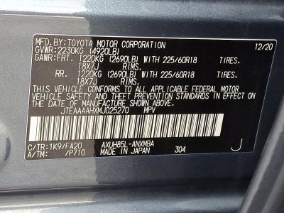 2021 Toyota Venza LE AWD (Natl)