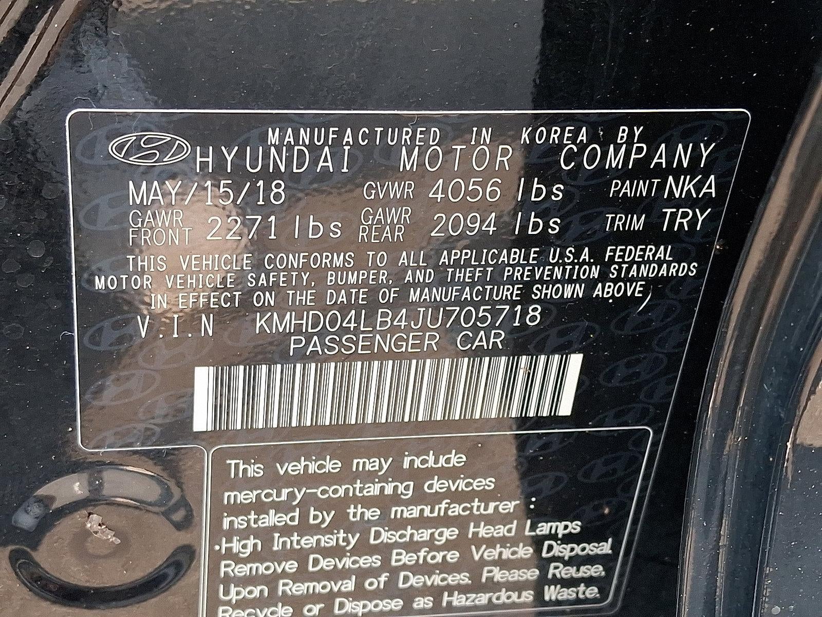 2018 Hyundai ELANTRA Sport 1.6T Auto