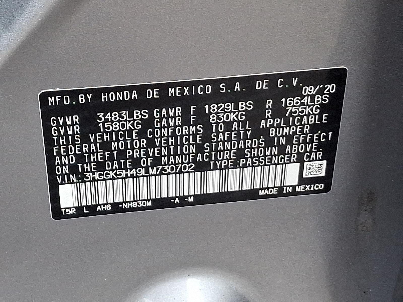 2020 Honda Fit LX CVT