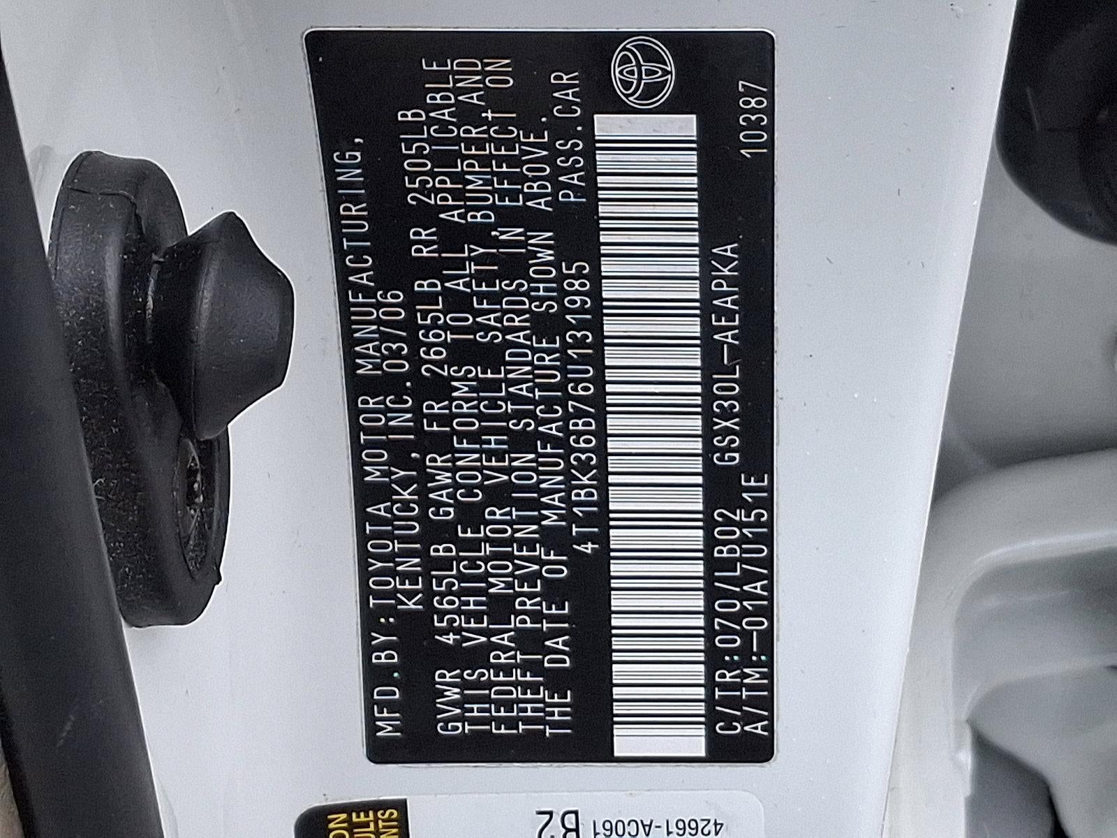 2006 Toyota Avalon 4dr Sdn Limited (Natl)