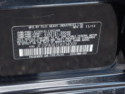 2014 Subaru Impreza Wagon 5dr Auto 2.0i Limited
