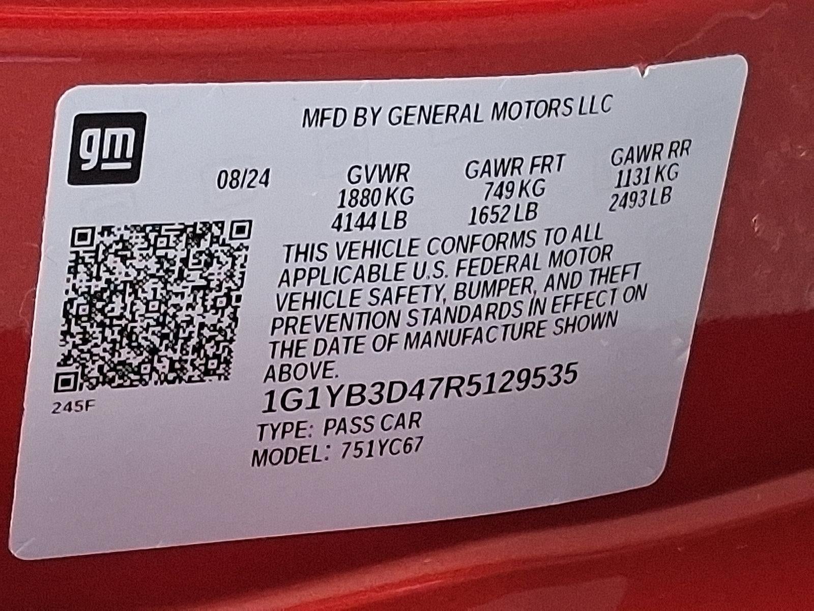 2024 Chevrolet Corvette Stingray Convertible 2LT