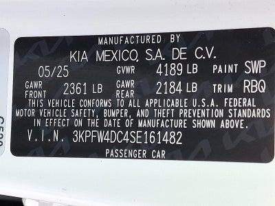 2025 Kia K4 GT-Line Turbo FWD