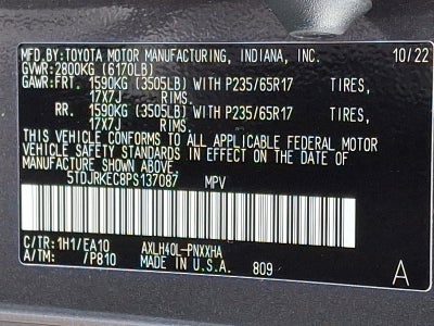 2023 Toyota Sienna XLE FWD 7-Passenger (Natl)