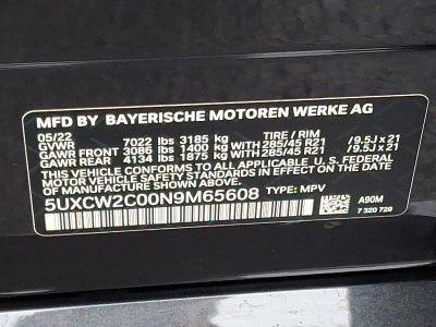 2022 BMW X7 xDrive40i Sports Activity Vehicle