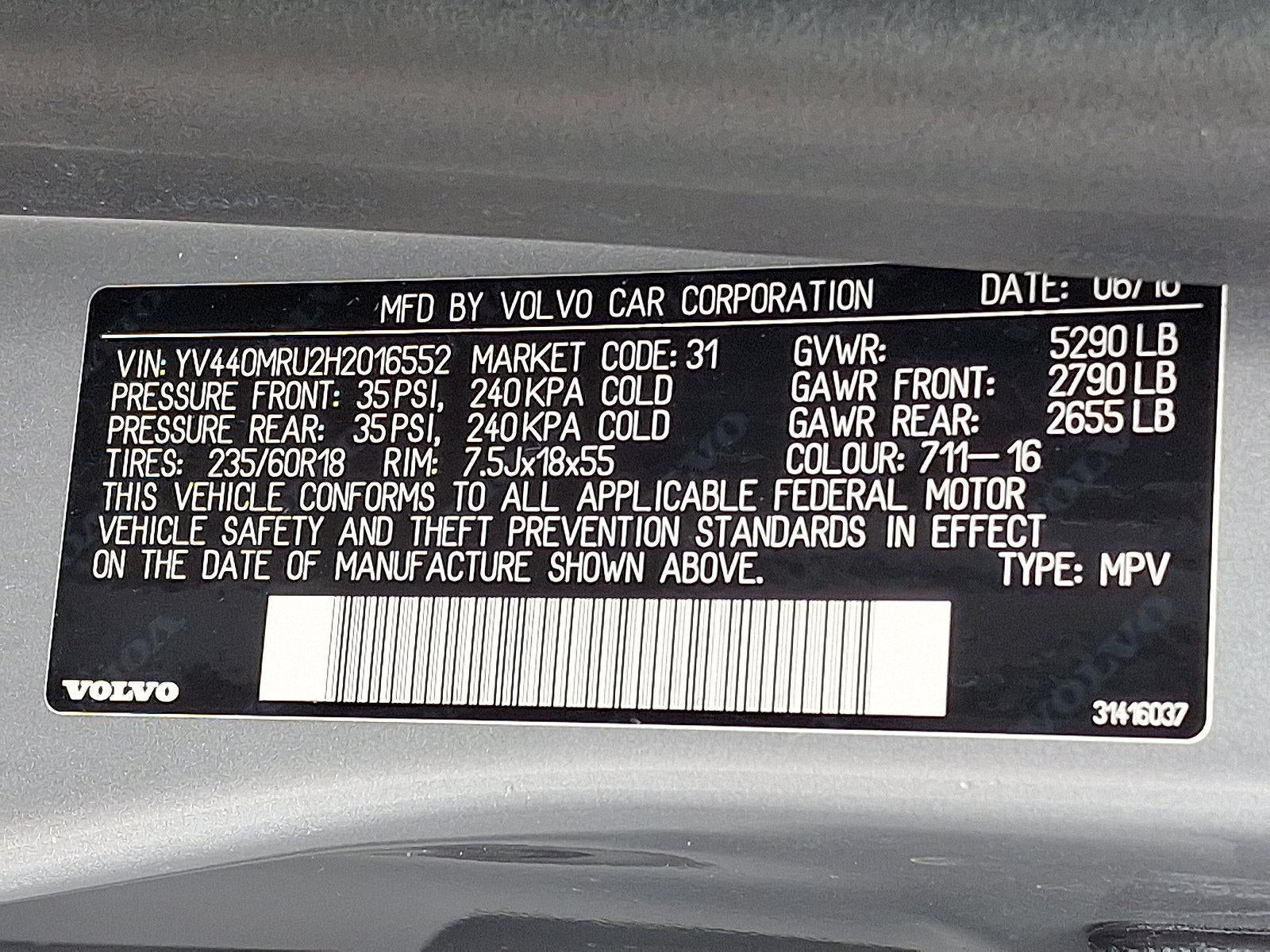 2017 Volvo XC60 T5 AWD Inscription