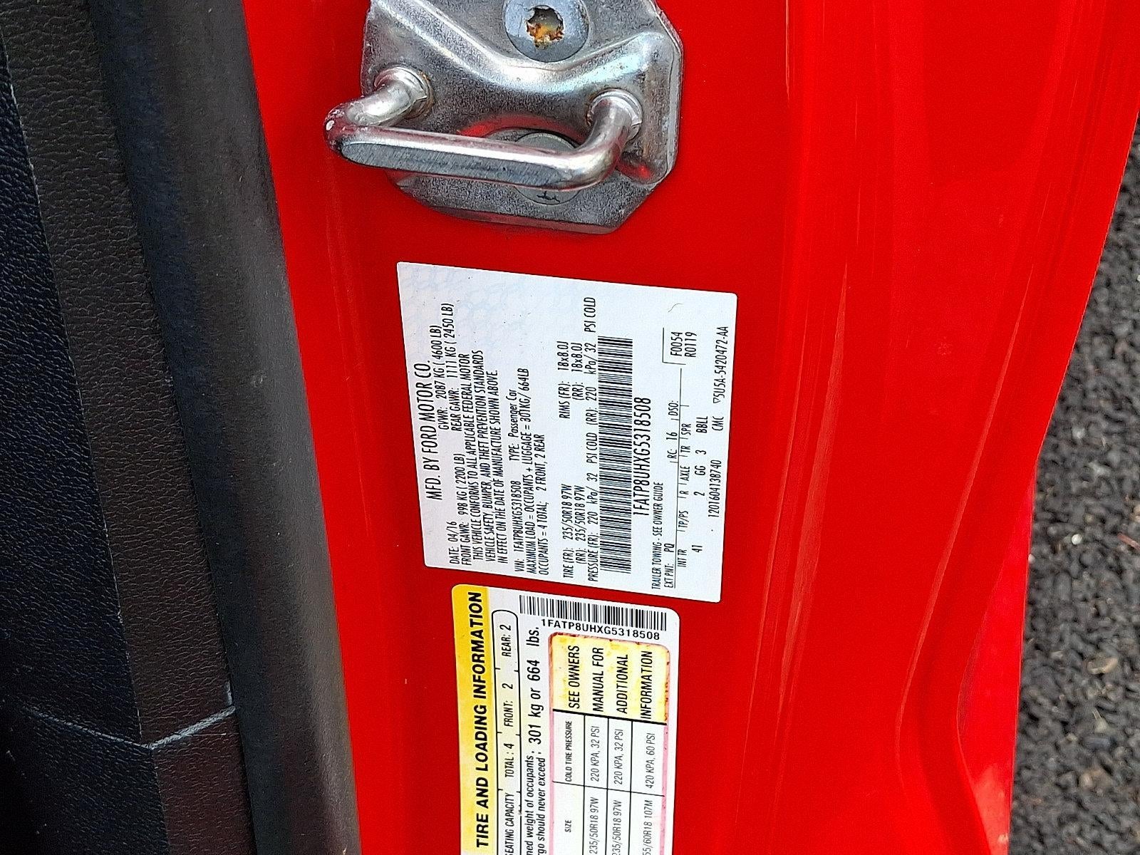 2016 Ford Mustang 2dr Conv EcoBoost Premium