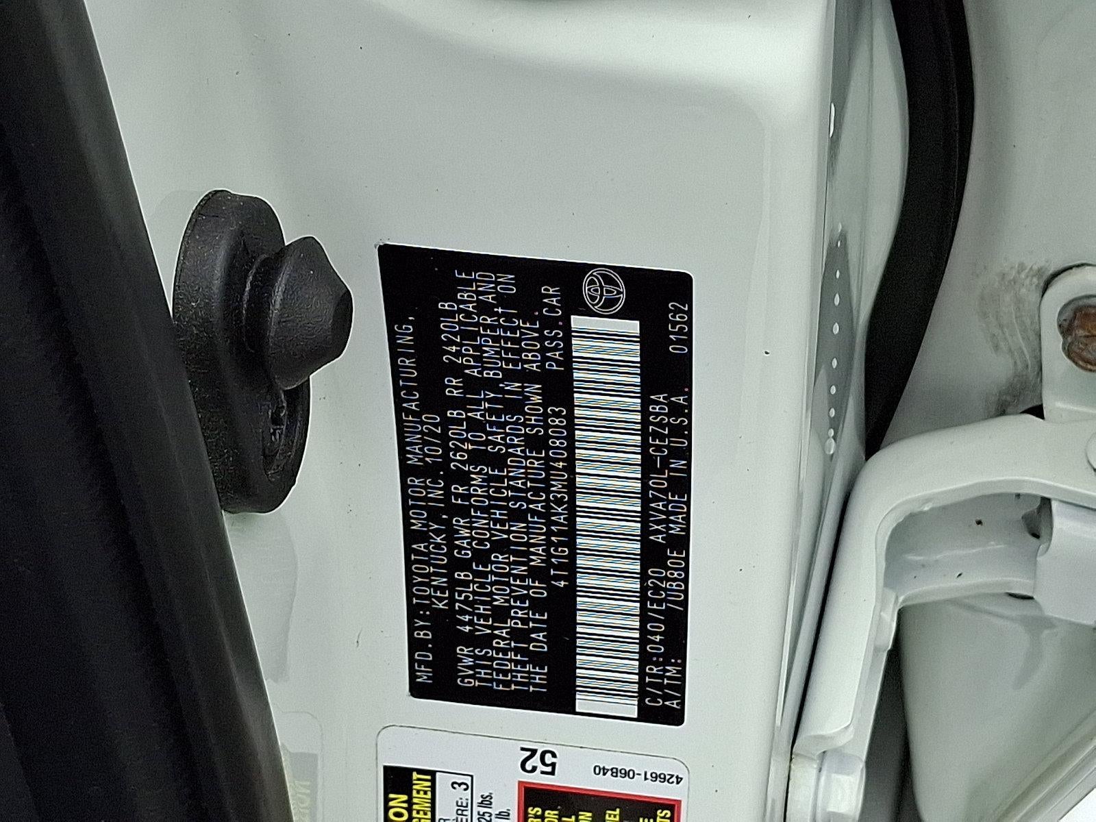 2021 Toyota Camry SE Nightshade Auto (Natl)