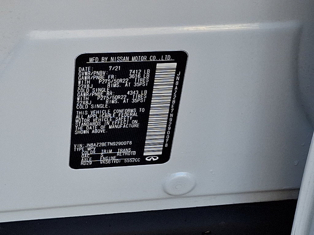 2022 INFINITI QX80 SENSORY AWD