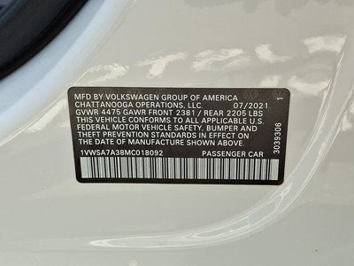 2021 Volkswagen Passat 2.0T SE Auto