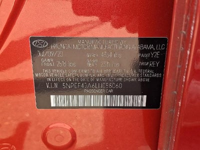 2020 Hyundai SONATA SEL 2.5L
