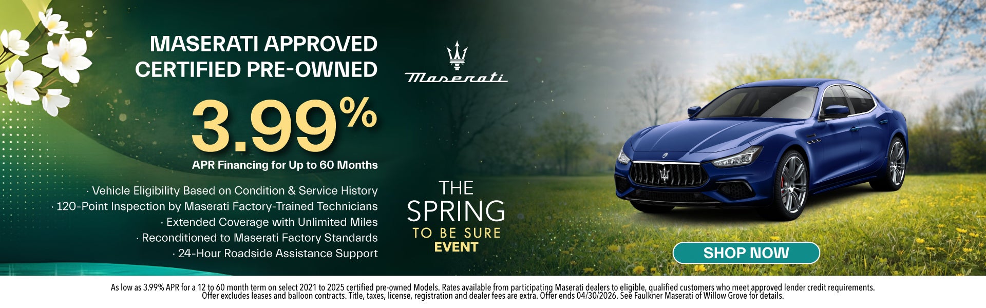 Maserati Approved Certified Pre-Owned