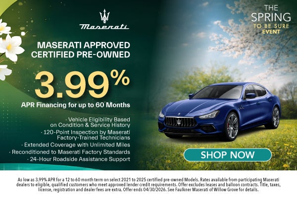 Maserati Approved Certified Pre-Owned