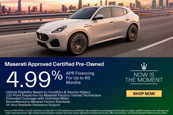 Maserati Approved Certified Pre-Owned