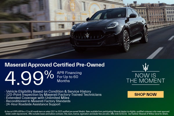 Maserati Approved Certified Pre-Owned