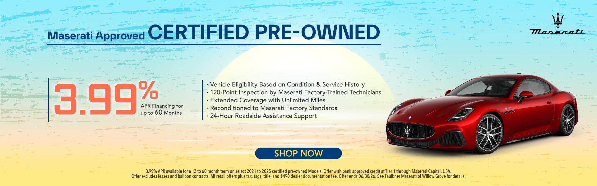 Maserati Approved Certified Pre-Owned