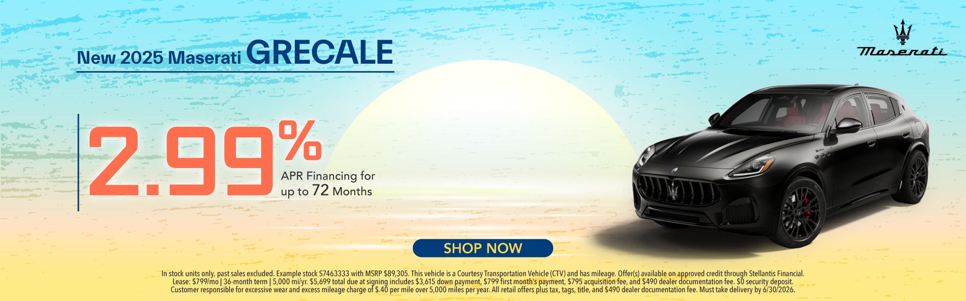 New 2025 Maserati Grecale APR Offer