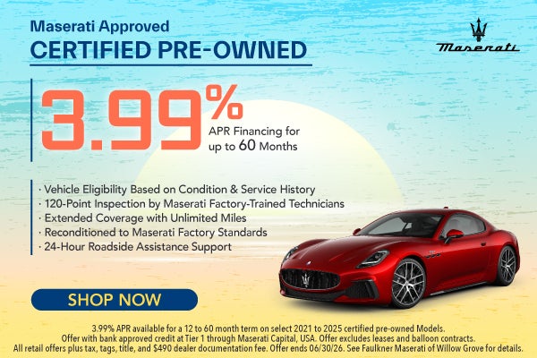 Maserati Approved Certified Pre-Owned