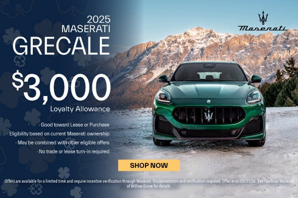 New 2025 Maserati Grecale Loyalty Allowance