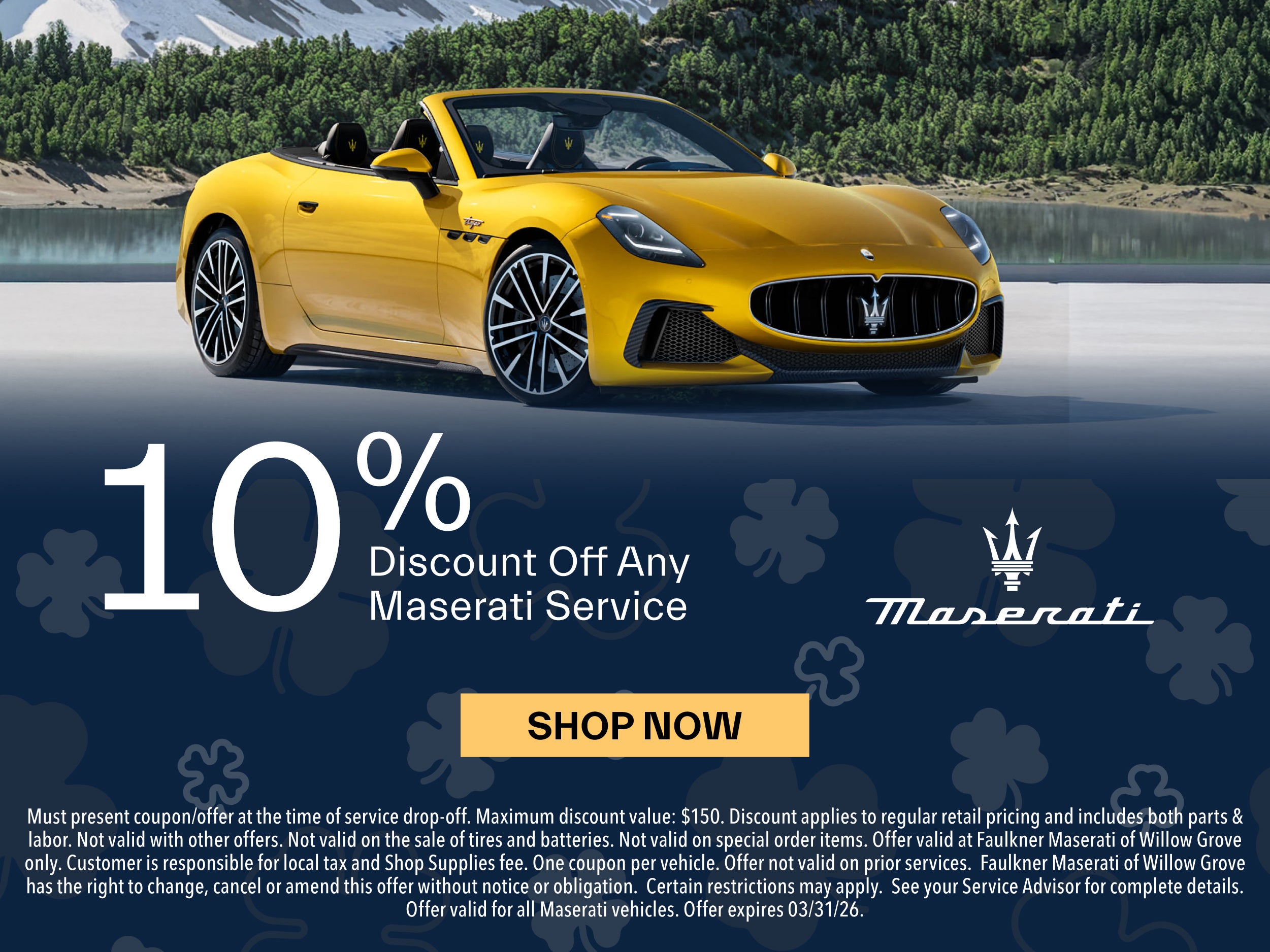 10% Discount Off Any Maserati Service