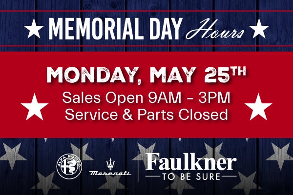 Memorial Day Hours