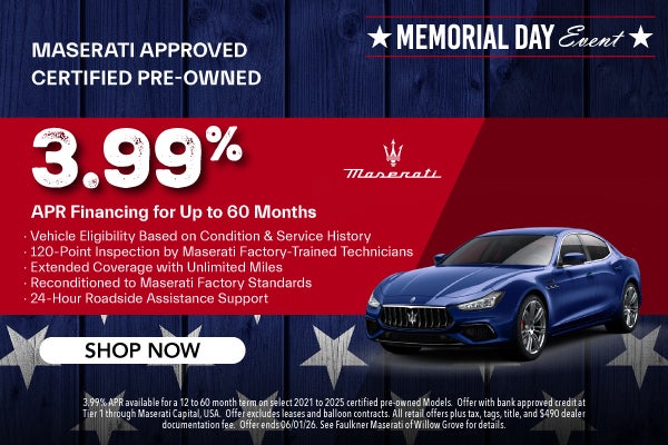 Maserati Approved Certified Pre-Owned