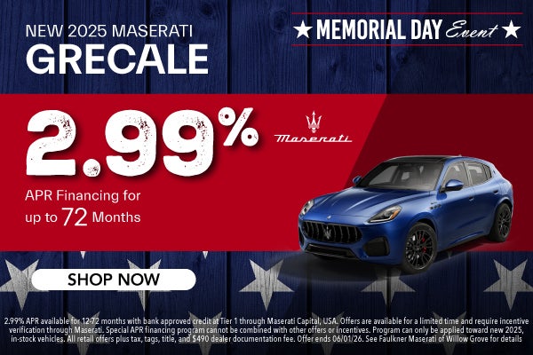 New 2025 Maserati Grecale APR Offer