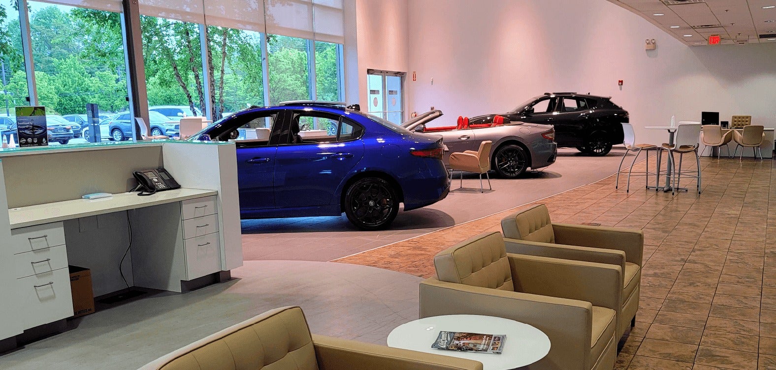 Faulkner Maserati Willow Grove Interior Showroom